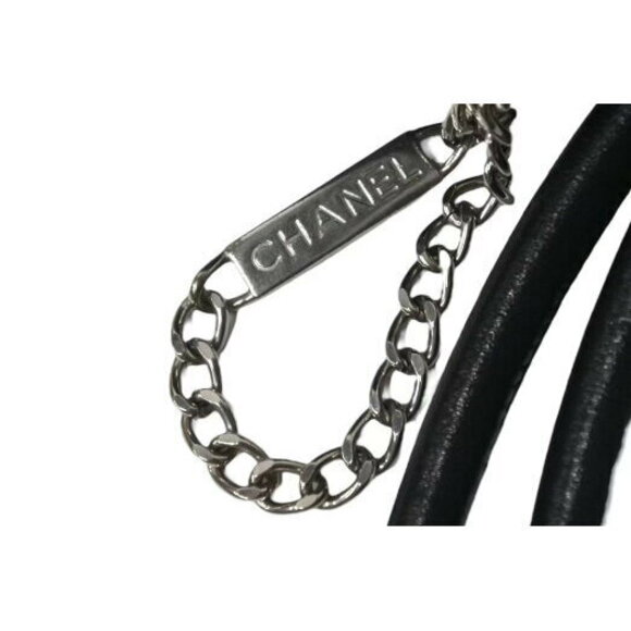 CHANEL Cambon Line Shoulder Bag Coco Mark Calfskin Quilted Black